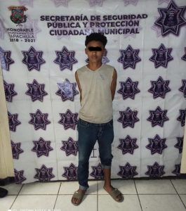 Fue detenido por llevar drogas y un arma hechiza en Tapachula