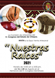 Congreso del Estado realizará expo venta artesanal “Nuestras raíces 2021”