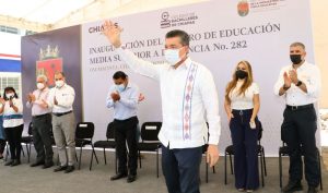 Inaugura Gobernador Centro de Educación Media Superior a Distancia 282 en Osumacinta