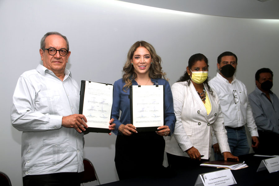 Indeporte y Unicach firman convenio en beneficio de deportistas chiapanecos
