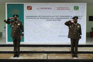 Realizan ceremonia de cambio de mando en la 36ª. Zona Militar con sede en Tapachula 