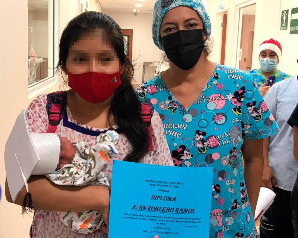 Hospital General de Tapachula da de alta a bebé prematuro tras exitosa recuperación
