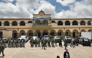 Fuerzas de seguridad federal y estatal realizan operativo preventivo y disuasivo en Oxchuc