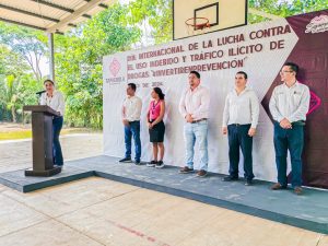 Ayuntamiento conmemora Día Internacional Contra Uso de Drogas en escuela secundaria