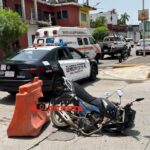 Voló por los aires.Choca el motociclista Kevin”N” con un taxi por Imprudencia de su conductor