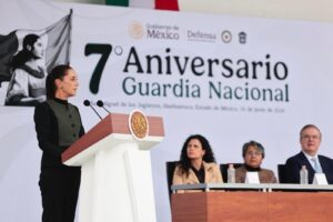 La Guardia Nacional está haciendo historia; gracias a su compromiso los homicidios dolosos se han reducido en 46_ Presidenta Claudia Sheinbaum en el 7° Aniversario de la GN7
