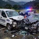 El Parral: Encontronazo entre Urvan y automóvil deja varios lesionados.