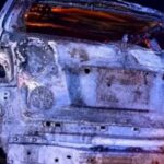 Fue encontrado quemado vehículo Mazda, no se sabe nada de sus ocupantes.