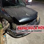 Tapachula. Fuerte choque de Chevy y Silverado en 7a.Sur y Callejón del Internado